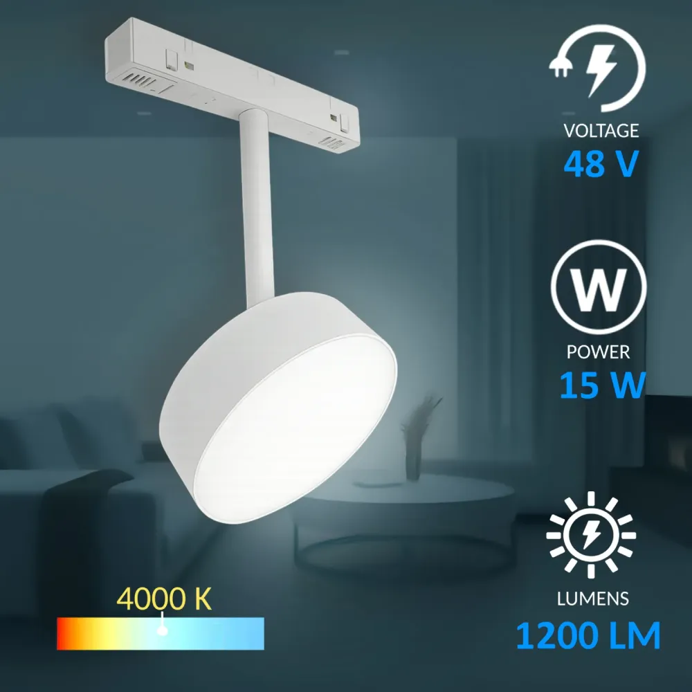 Viseča magnetna svetilka 15W, 4000K, IP20, ML08-2