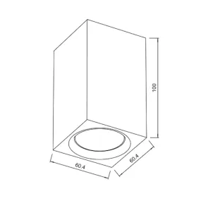 Surface Mounted Downlight GU10, up to 35W, IP20, SPT01-11