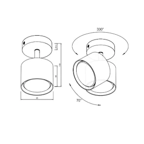 Downlight GX53, up to 15W, IP20, SPT01-1