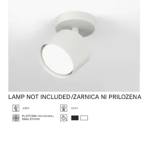 Surface Mounted Downlight GX53, up to 15W, IP20, SPT01-2