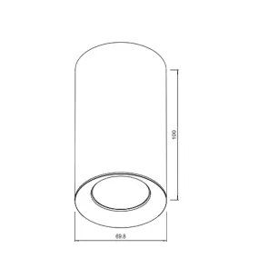 Surface-Mounted Lamp GU10, up to 35W, IP20, SPT01-6