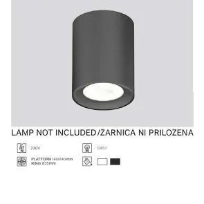 Surface-Mounted Lamp GU10, up to 35W, IP20, SPT01-6