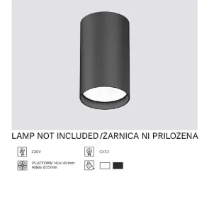 Surface Mounted Light GU10, up to 35W, IP20, SPT01-7