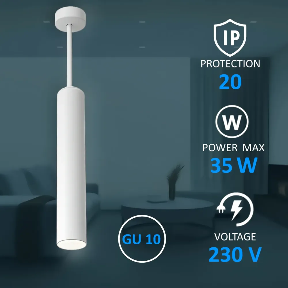 Pendant Downlight GU10, up to 35W, IP20, SPT01-15