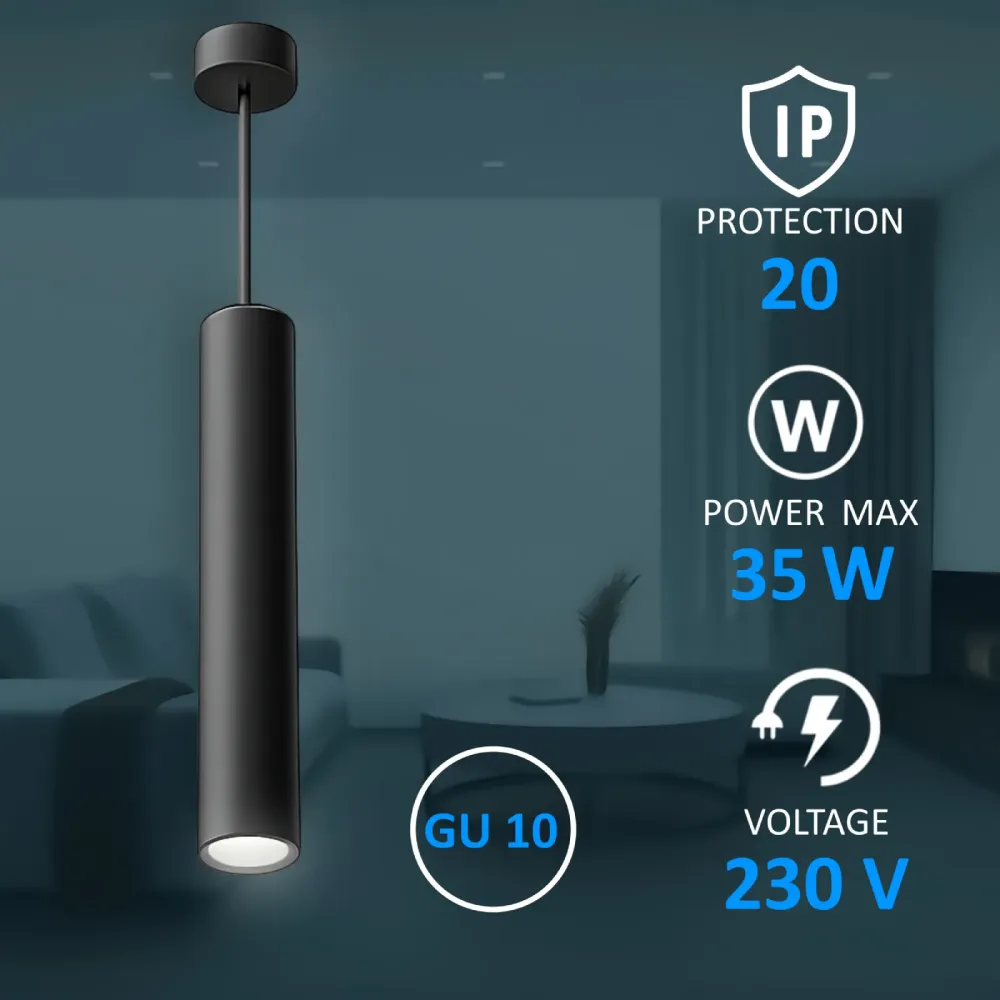 Surface Mounted Pendant Downlight GU10, up to 35W, IP20, SPT01-16