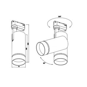 Track Light LED 12W, 4000K, 960lm, IP20, TRL01-6