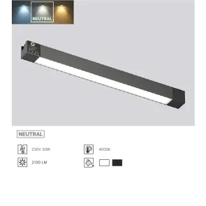Track Light LED 30W 4000K 2130Lm IP20 TRL01-18