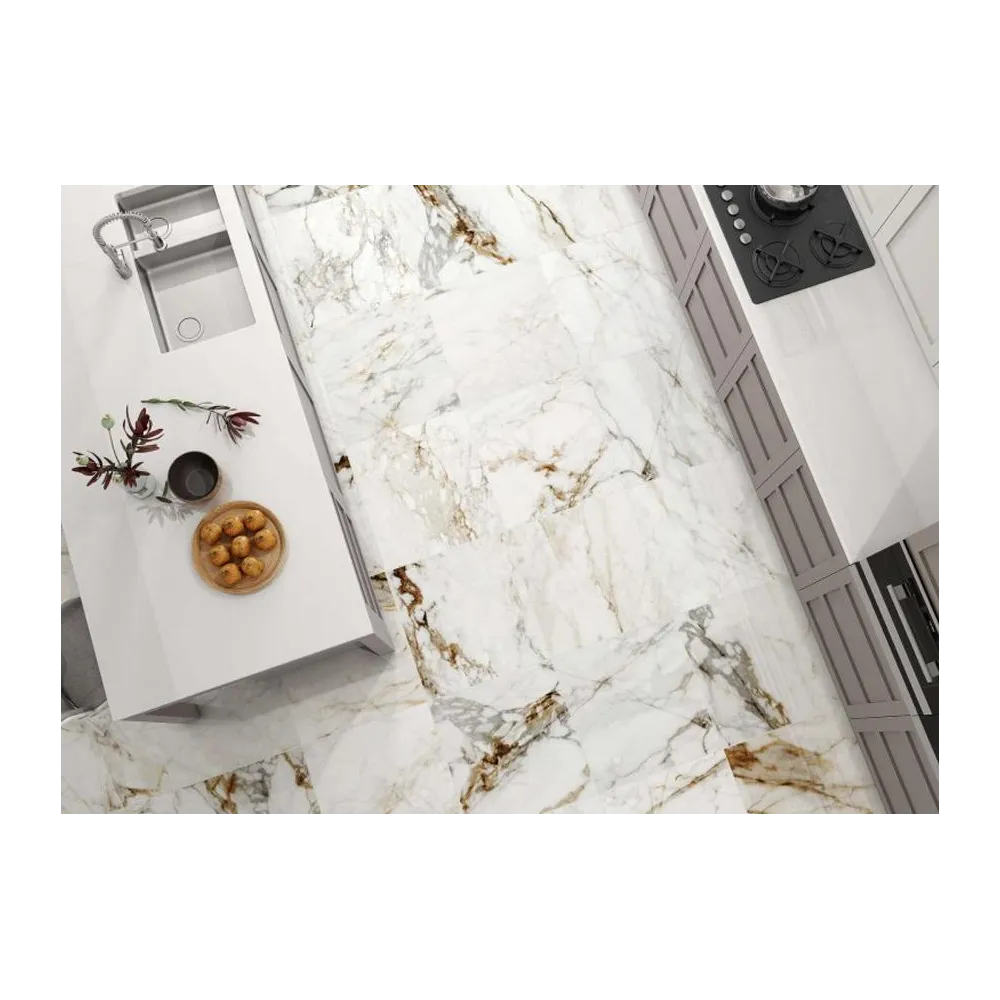 Barnaby Superwhite mat 60x60 | Porcelanske talne ploščice videza marmorja