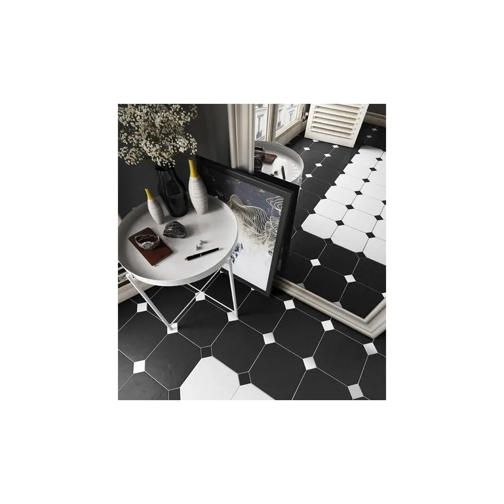 Octagon Black Matte 20x20 | Ploščice | E-shop.si