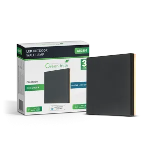 GREEN TECH LED wall lamp Green Tech COLORADO, 12W, 3000K, IP65 - AB2802