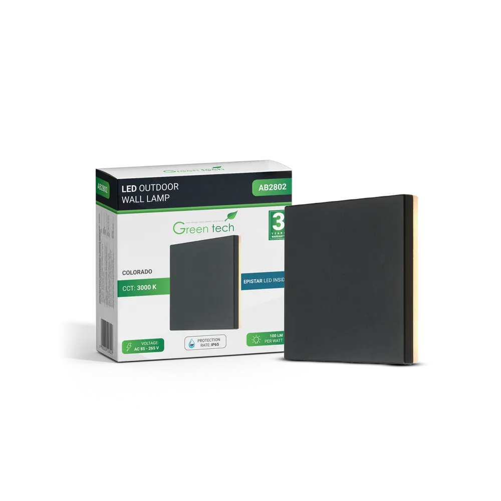 GREEN TECH LED wall lamp Green Tech COLORADO, 12W, 3000K, IP65 - AB2802