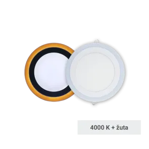 LUMERA LED panel Lumera Lighting 18W + 6W, 4000K + 3000K, vgradni, okrogel - LM-324-24W