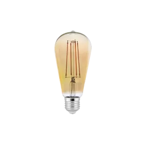 GREEN TECH LED filament bulb Green Tech 8W, 2200K, E27, AC220V, ST64, amber, dimmable - LFB-3111
