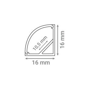 Green Tech 16x16x2000 mm profile | Aluminum profiles | E-shop.si