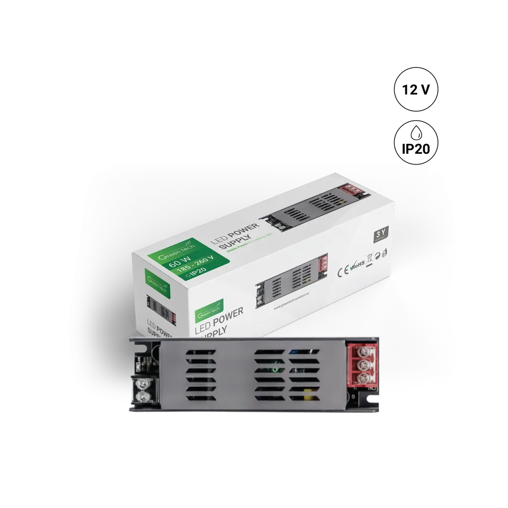 GREEN TECH LED PS 60W 12V | Power Supplies | E-shop.si