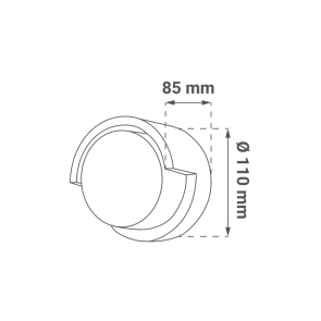 GREEN TECH LED zunanja zidna svetilka Green Tech ATLANTA, 6W, 3000K, IP65 - AB2882