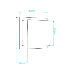 GREEN TECH LED zunanja stenska svetilka Green Tech GEORGIA, 12W, 3000K, IP65 - AB2883