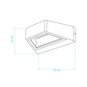 GREEN TECH LED zunanja zidna svjetilka Green Tech HUDSON 6W, 3000K, IP65 - AB2912