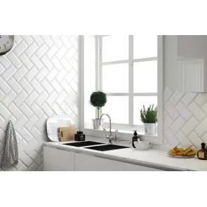 Metro White Gloss 10x20 | Kitchen Tiles | E-shop.si