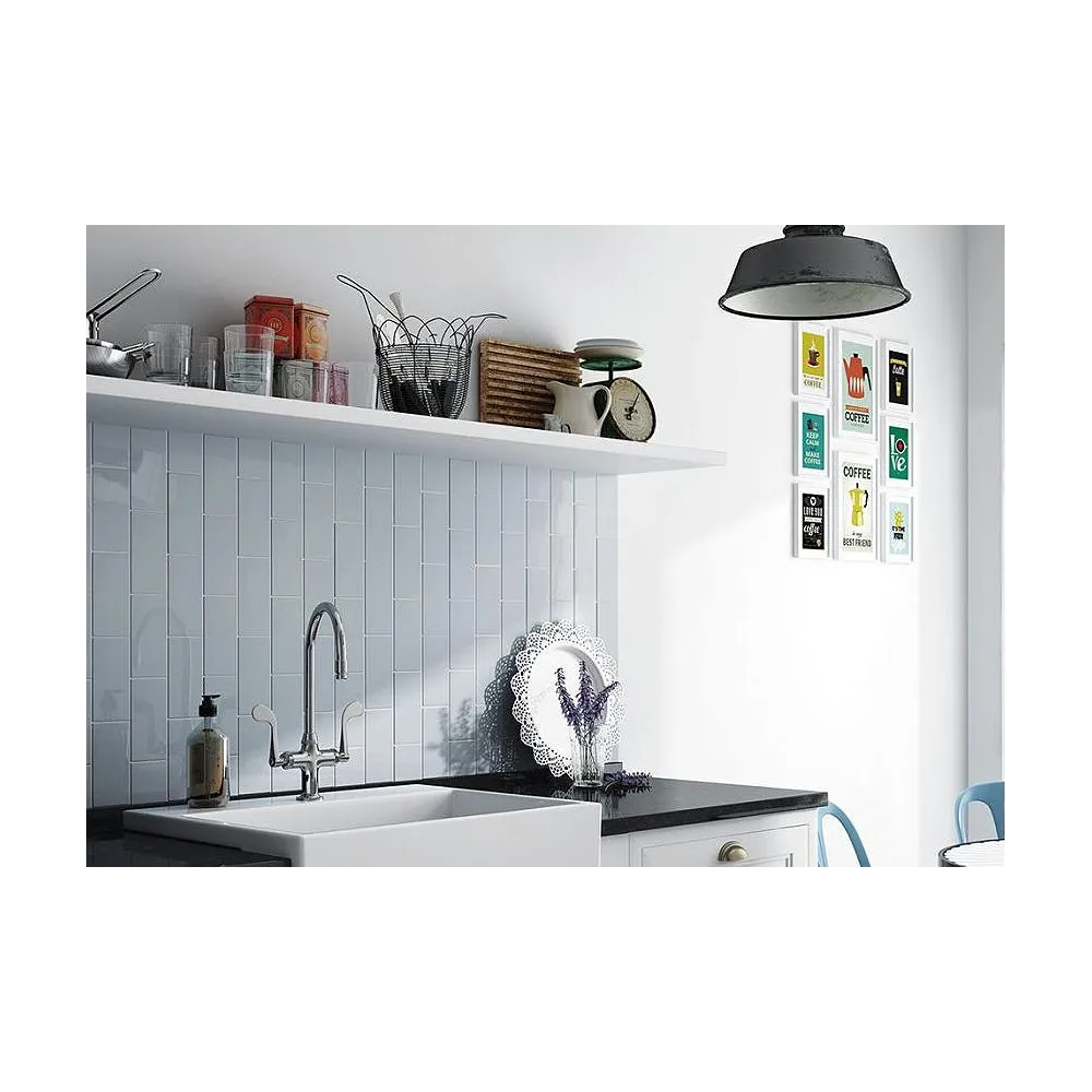 Evolution Sky Blue gloss 7.5x15 | Ploščice | E-shop.si