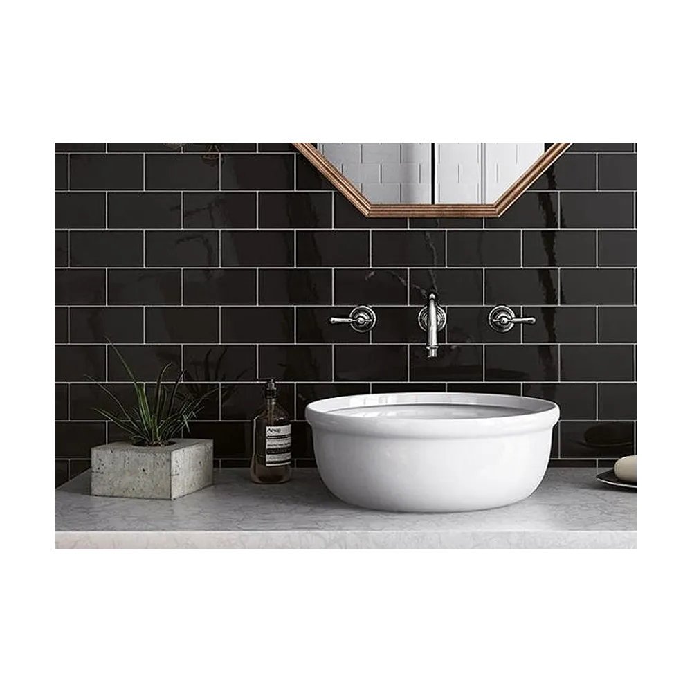 Evolution Negro gloss 7.5x15 | Ceramic tiles | E-shop.si