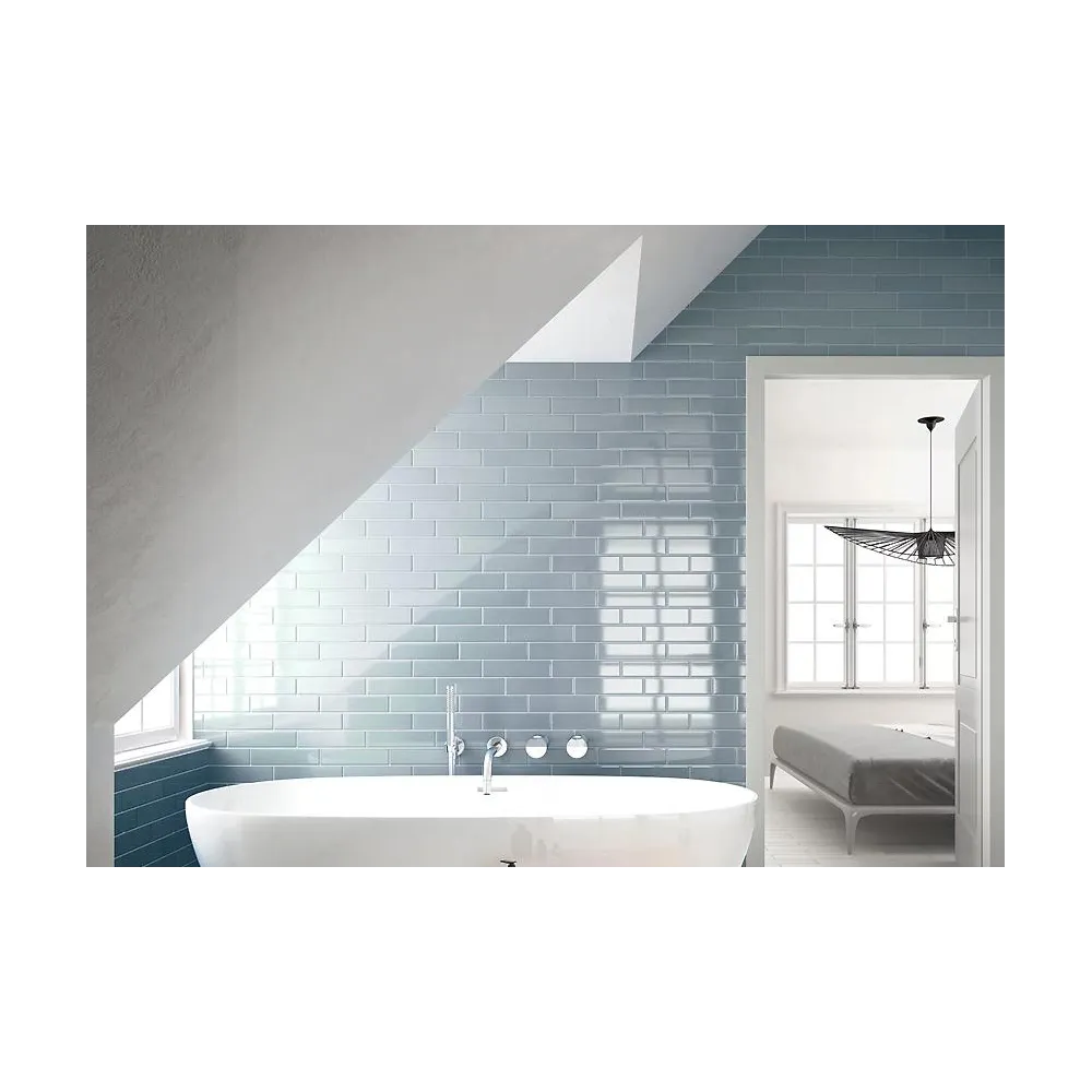 Limit Bleu Clair gloss 6x25 | Ceramic Tiles | E-shop.si