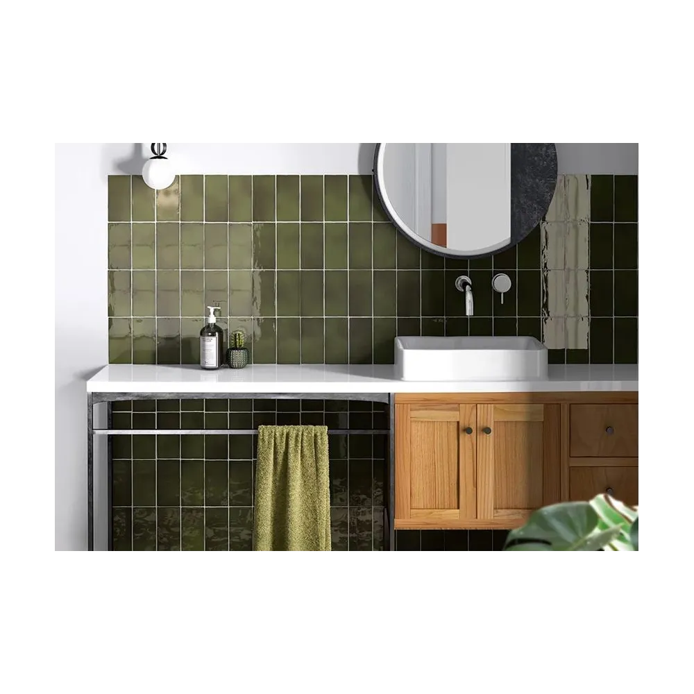 Manacor Basil Green 7x15 | Ceramic Tiles | E-shop.si