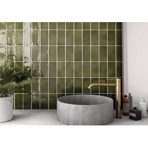 Manacor Basil Green 7x15 | Ceramic Tiles | E-shop.si