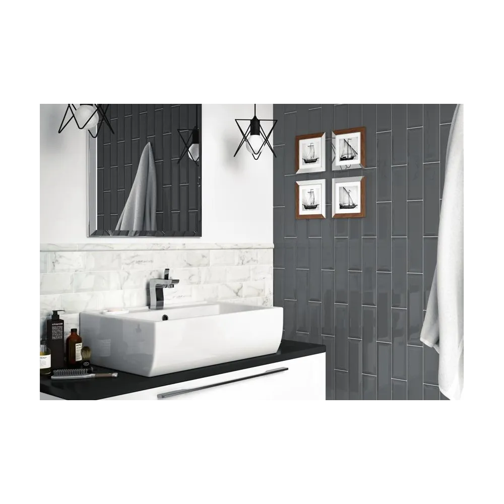 Metro Dark Grey 7x15 | Keramične ploščice | E-shop.si