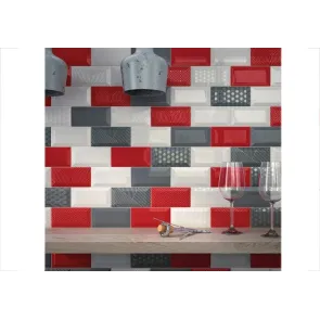 Metro Rosso gloss 7x15 | Keramične ploščice | E-shop.si