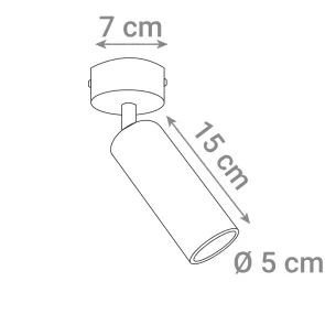 GREEN TECH Surface Mounted Spotlight Green Tech, white color, GU10 socket - B0311-WH