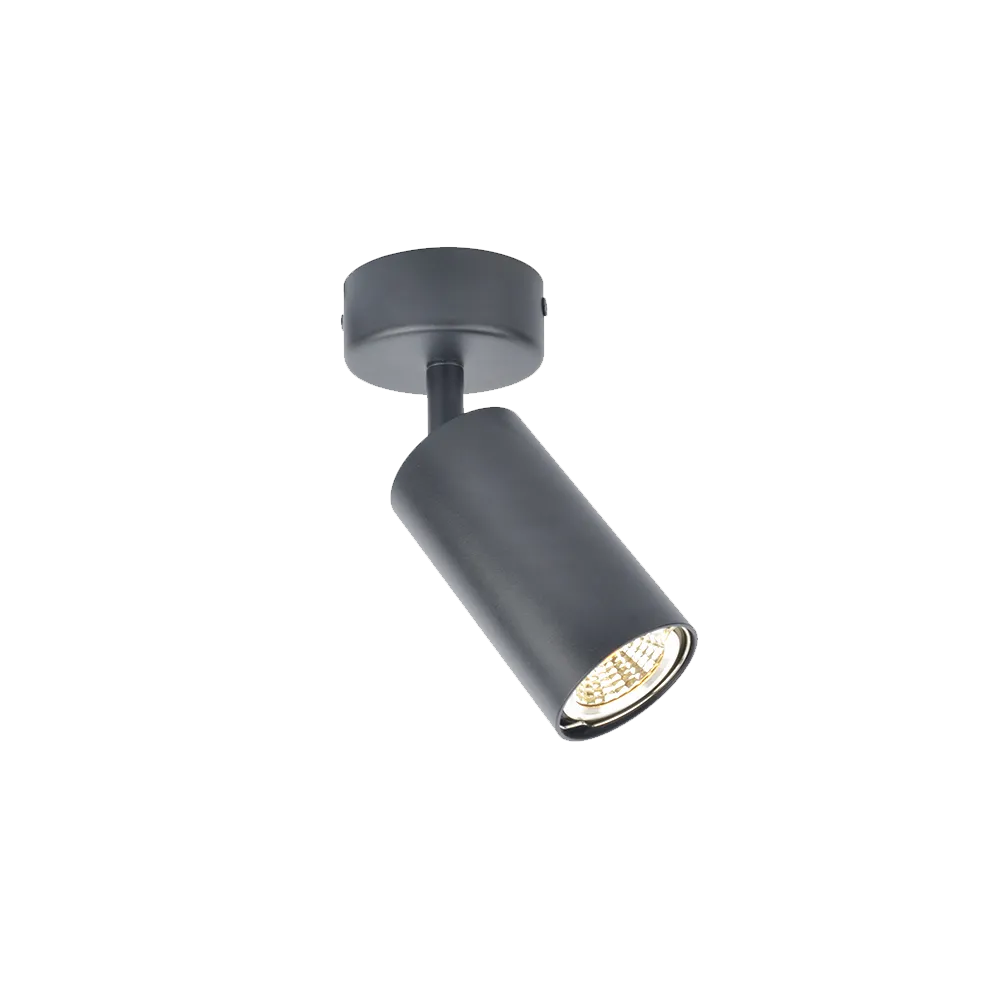 GREEN TECH Reflektor za površinsko montažo Green Tech, črna barva, vtičnica GU10 - B031-BK