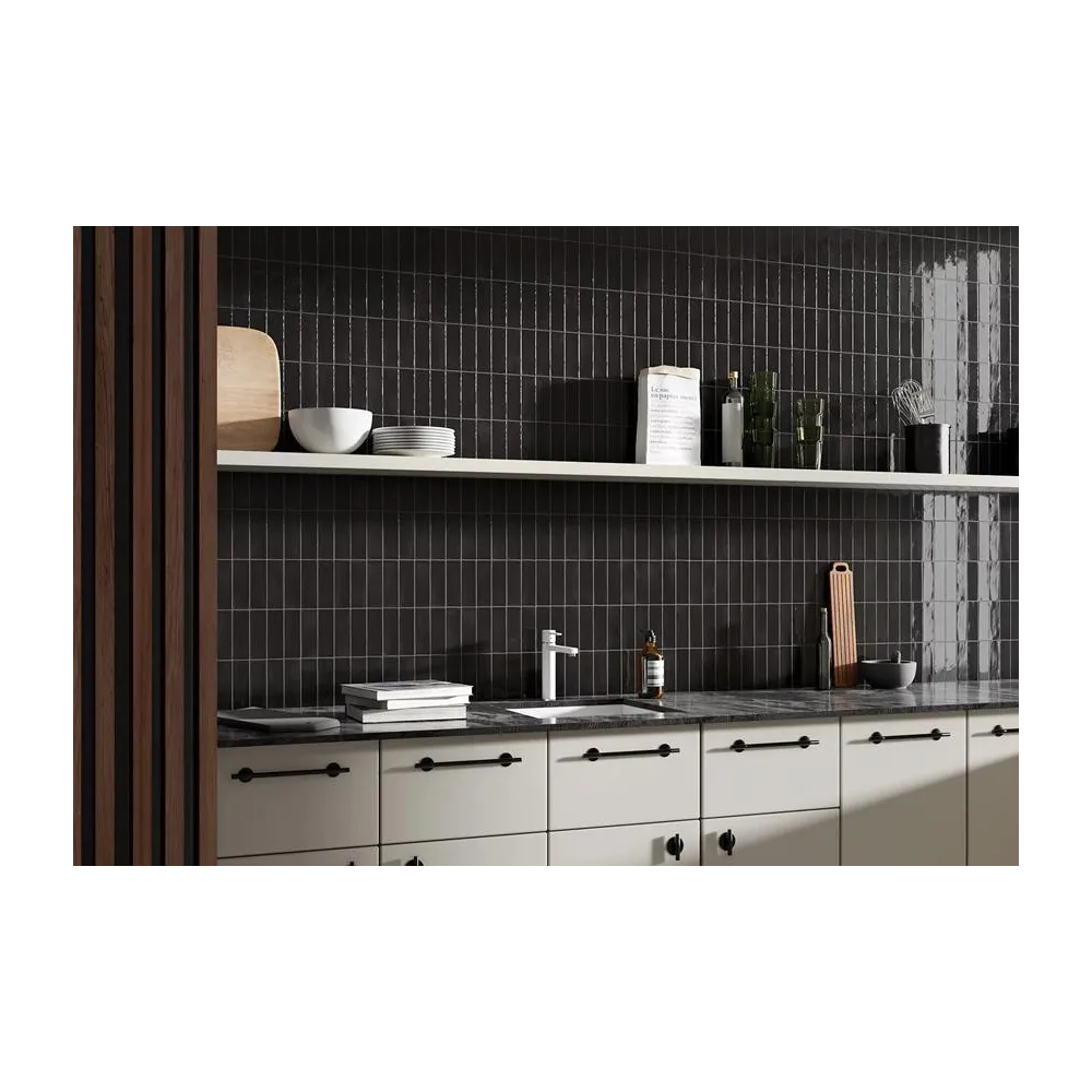 Coco Black Hat Gloss 5x15 | Ceramic Tiles | E-shop.si