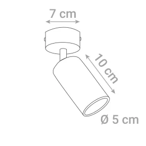 GREEN TECH Surface Mounted Spotlight Green Tech, white color, GU10 socket - B031-WH