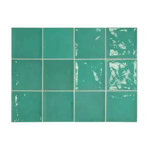 Village Teal Gloss 13.2x13.2 cm | Ceramic Tiles | E-shop.si