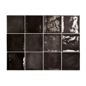 Village Black Gloss 13.2x13.2 cm | Tiles | E-shop.si