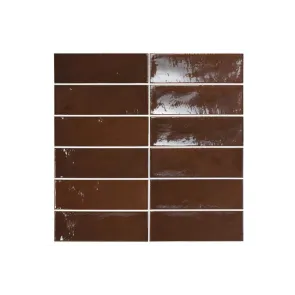 Village Walnut Brown Gloss 6.5x20 | Tiles | E-shop.si