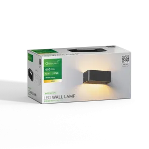 GREEN TECH LED wall lamp Green Tech 6W, 3000K, IP40, black color - B8070-6W-WW