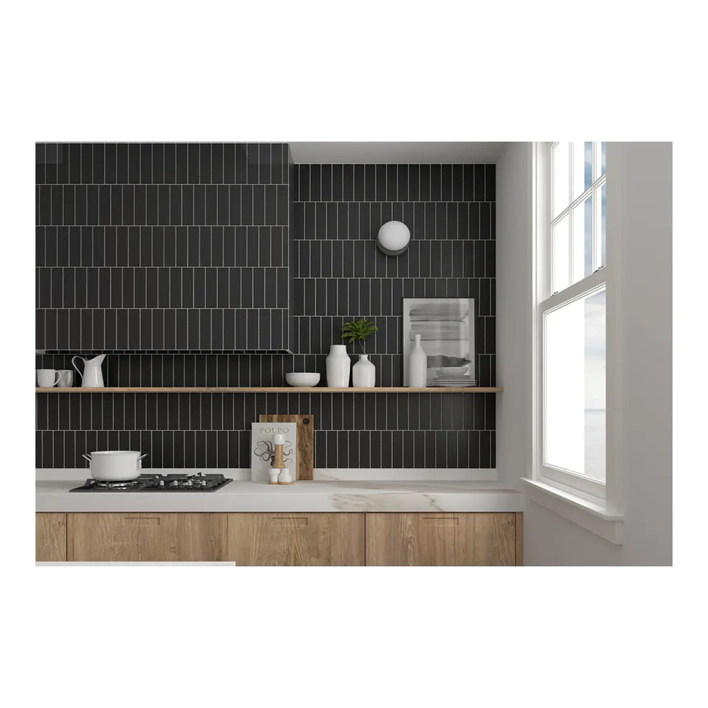 Costa Nova Black Mat 5x20 | Ceramic Tiles | E-shop.si