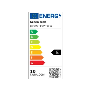 GREEN TECH LED zunanja zidna svetilka Green Tech 10W, 3000K, IP65, bela barva - B8991-10W-WW