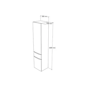 Vox 38 White | Bathroom Cabinet | E-shop.si