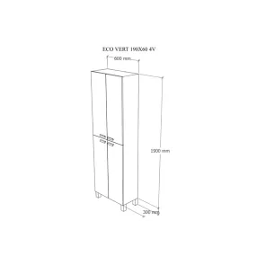 Eco 60 4-door Wardrobe | Bathroom Furniture | E-shop.si