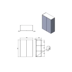 Leo 60 Wall-Mounted Cabinet | Bathroom Furniture | E-shop.si