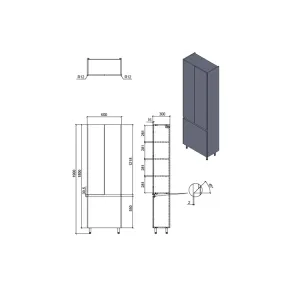 Leo 60 floor-standing cabinet w basket | Bathroom | E-shop.si