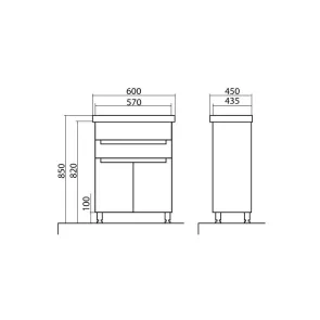 Omega 60 floor-standing vanity | Bathroom | E-shop.si