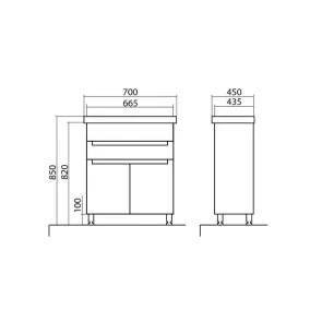 Omega 70 floor vanity | Bathroom furniture | E-shop.si