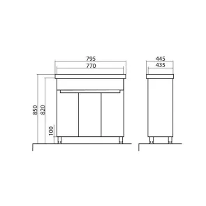 Omega 80 floor-standing bath cabinet | Bathroom | E-shop.si