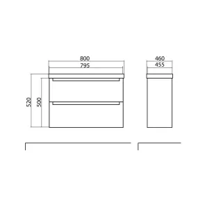 Headway 80 sink cabinet | Wall-mounted | E-shop.si