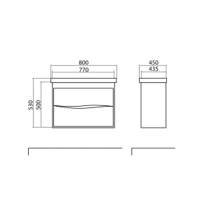 Alfa 80 Wall-mounted Vanity|Bathroom Furniture|E-shop.si