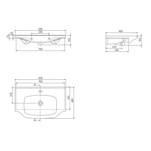 Klasik 80 vanity | Bathroom furniture | E-shop.si